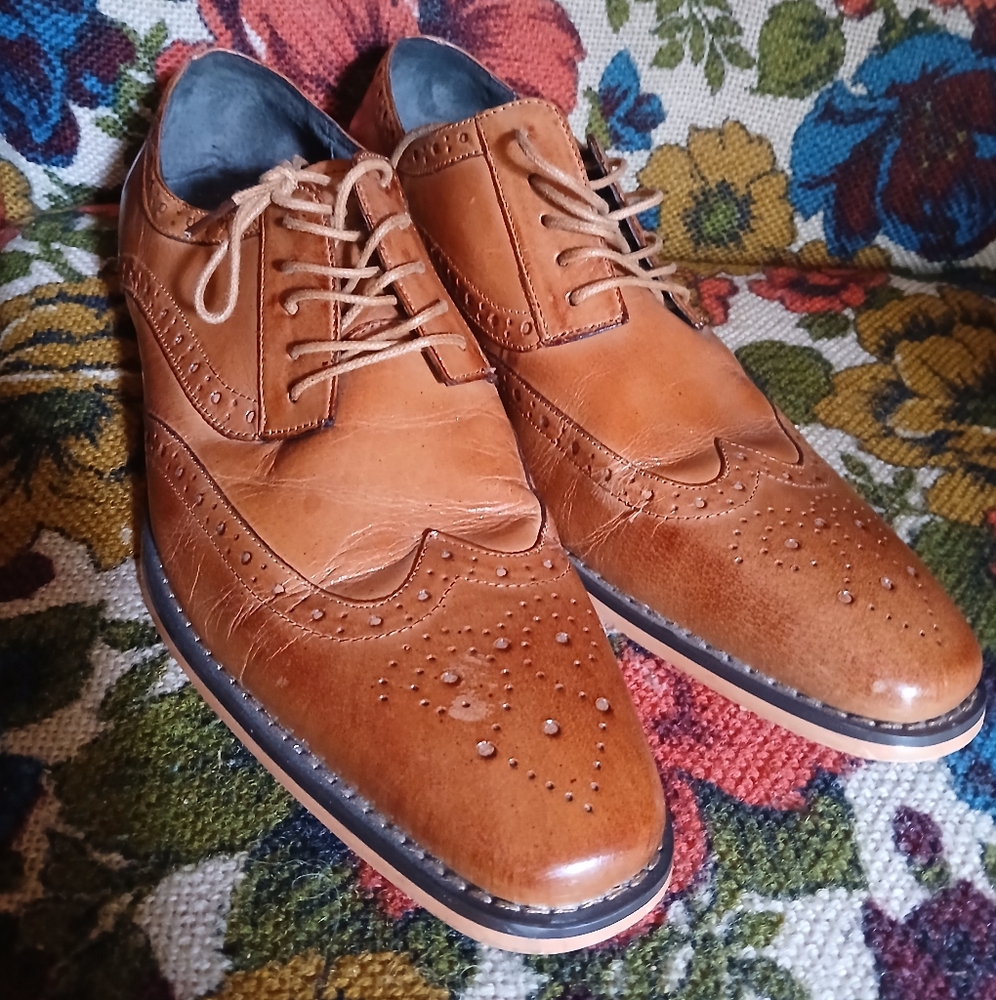 Stacy Adams Tan Leather Oxfords